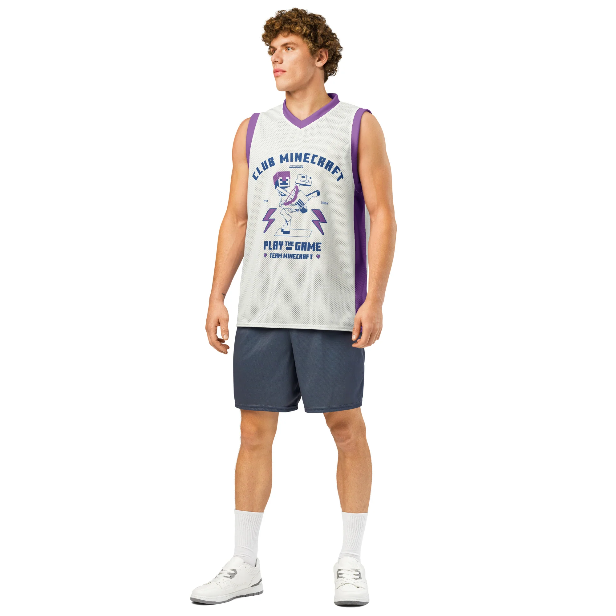 Minecraft Club Minecraft Personalized Name Basketball Jersey - Image 3