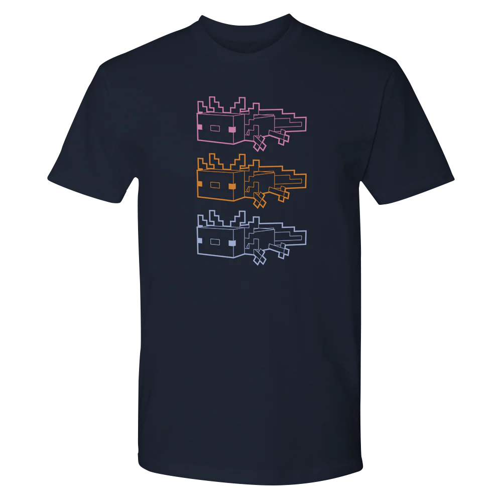 Minecraft Axolotl Outline Unisex T-Shirt - Image 3