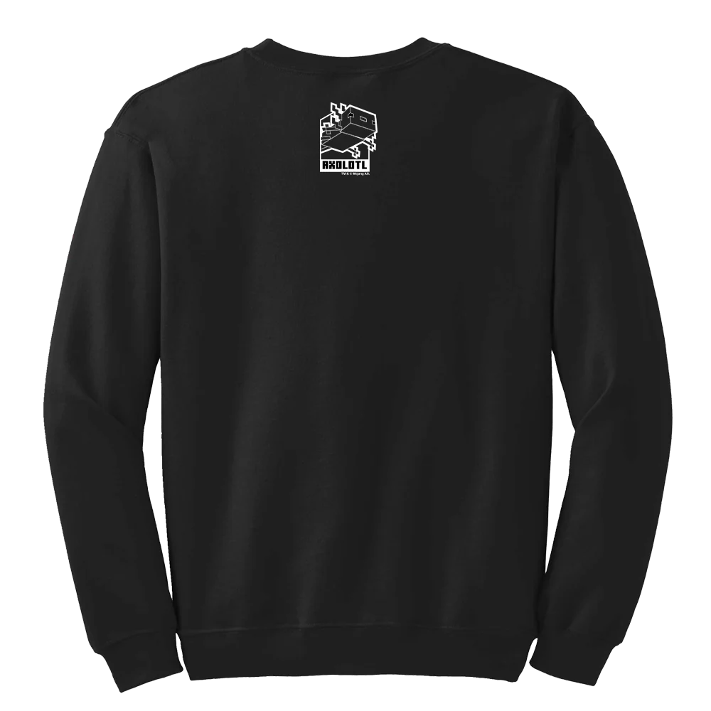 Minecraft Axolotl Outline Crewneck Sweatshirt - Image 2