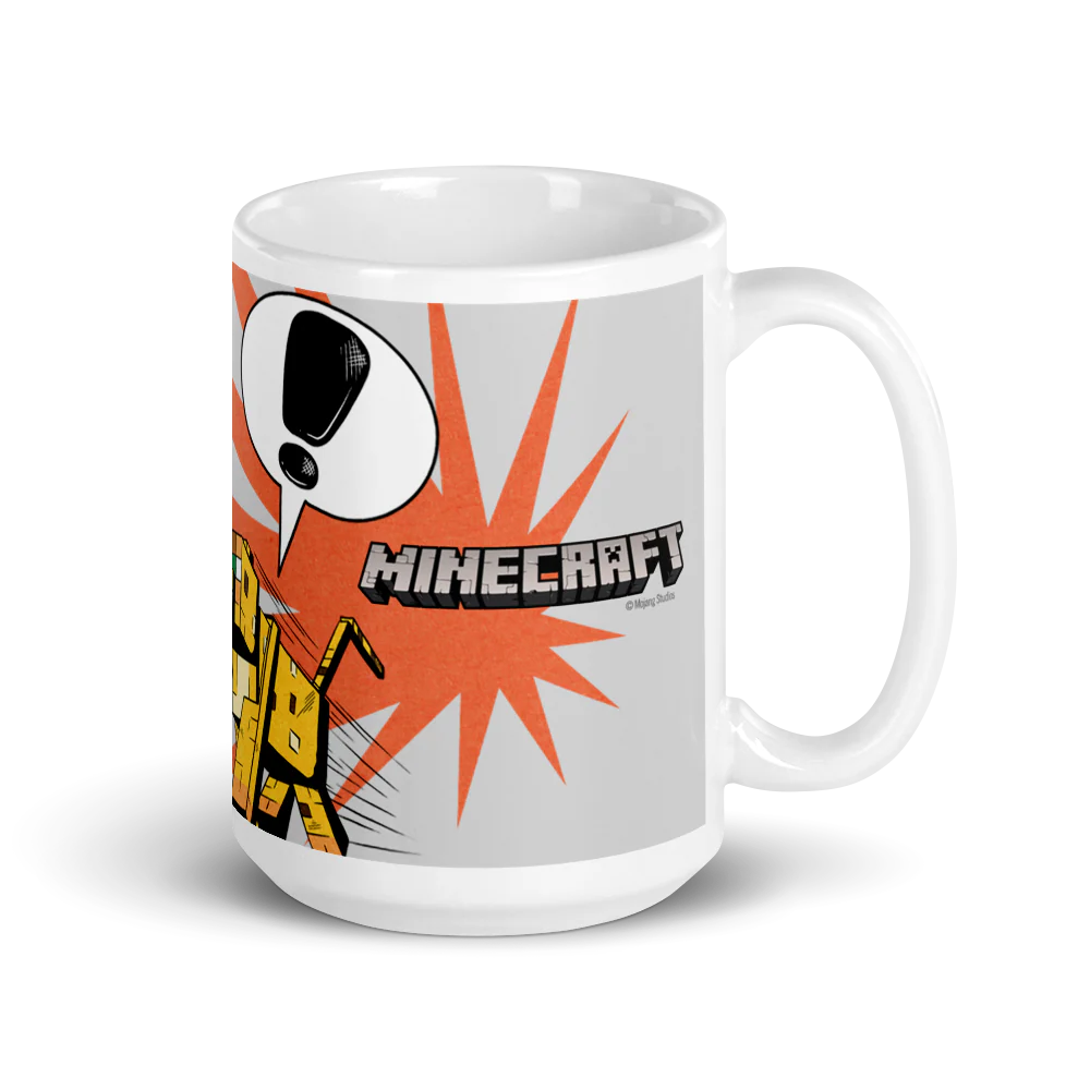 Minecraft Creeper Zoom White Mug - Image 6