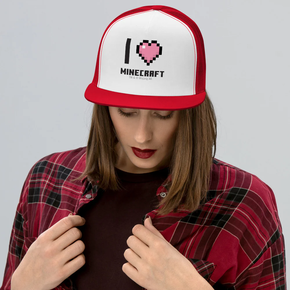 I Heart Minecraft Trucker Hat - Image 8