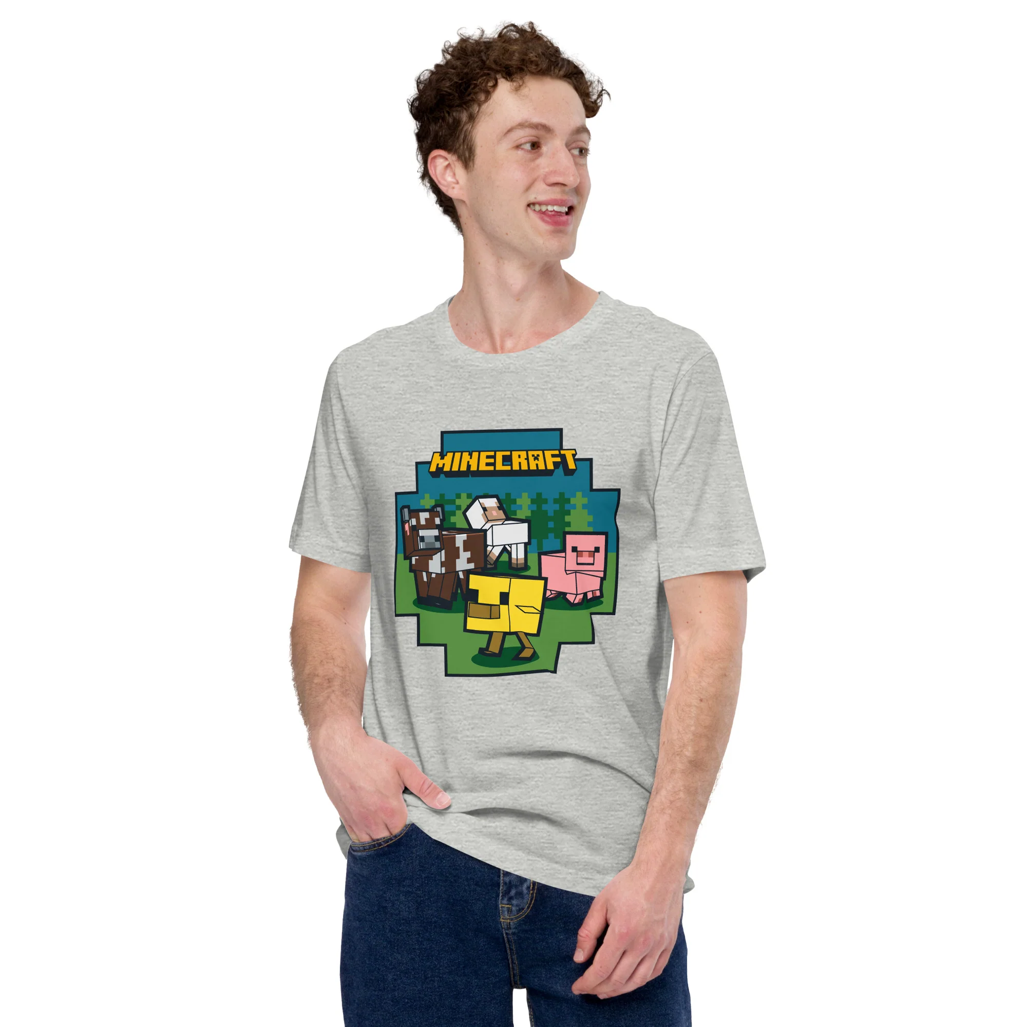 Minecraft Adult T-Shirt Farm Animals - Image 5
