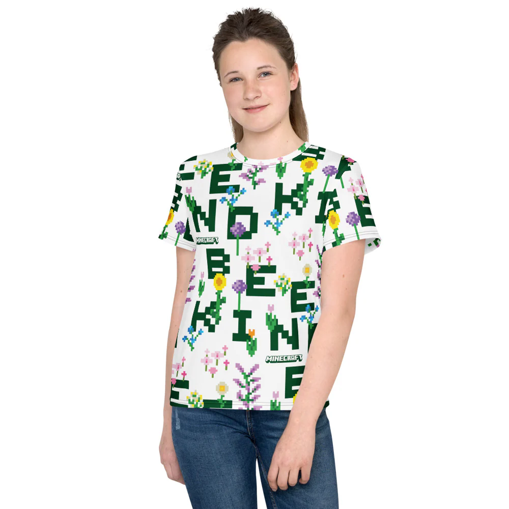 Minecraft Bee Kind Youth T-shirt - Image 5