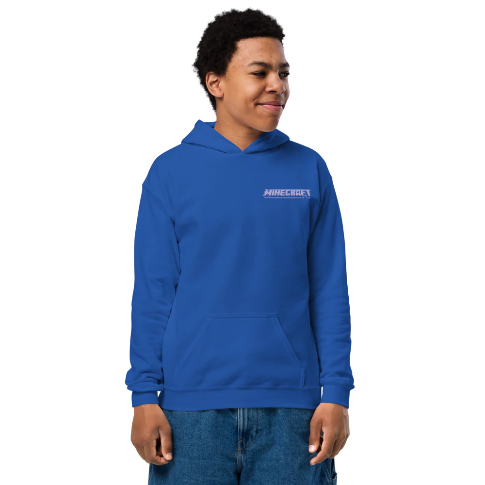 Minecraft Breeze Checkered Kids Hoodie - Image 8