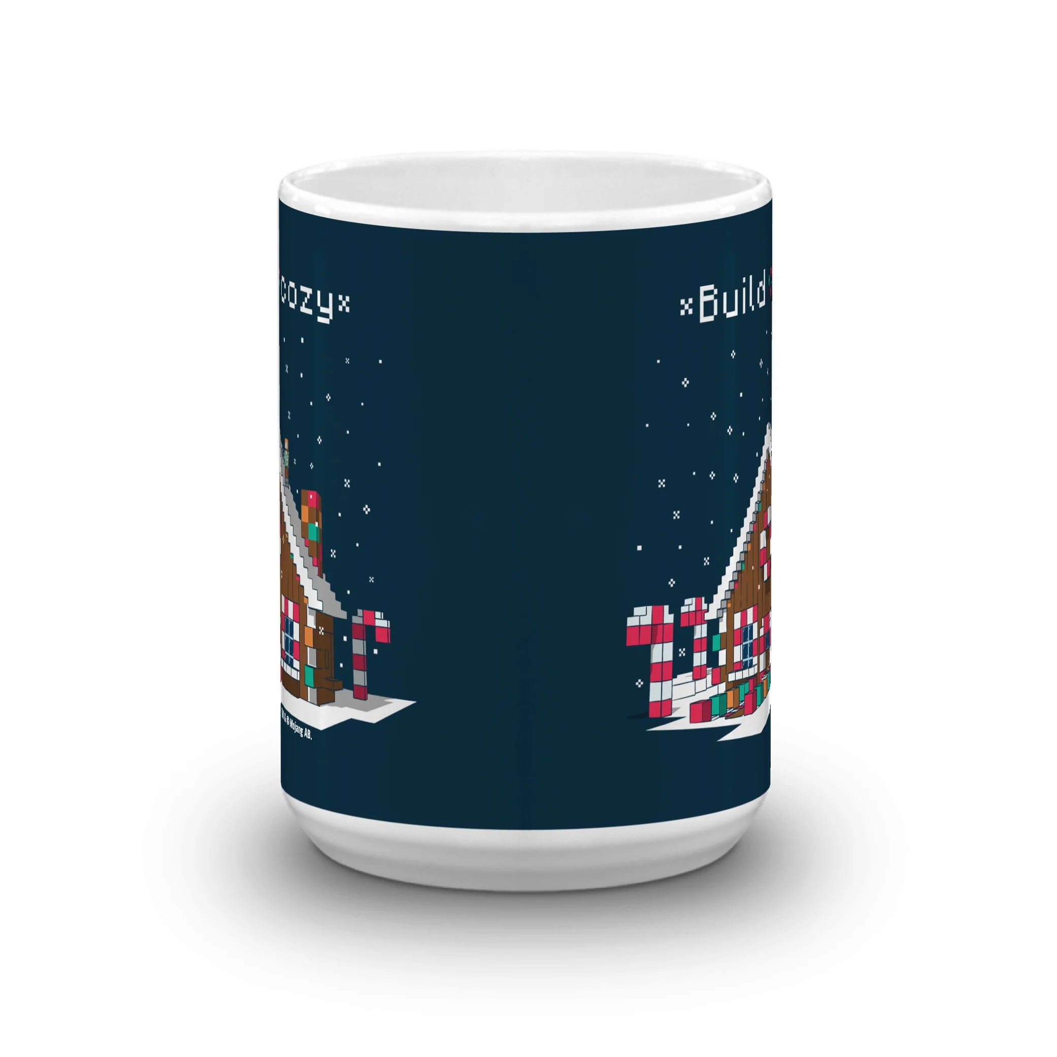 Minecraft Build Cozy White Mug - Image 2