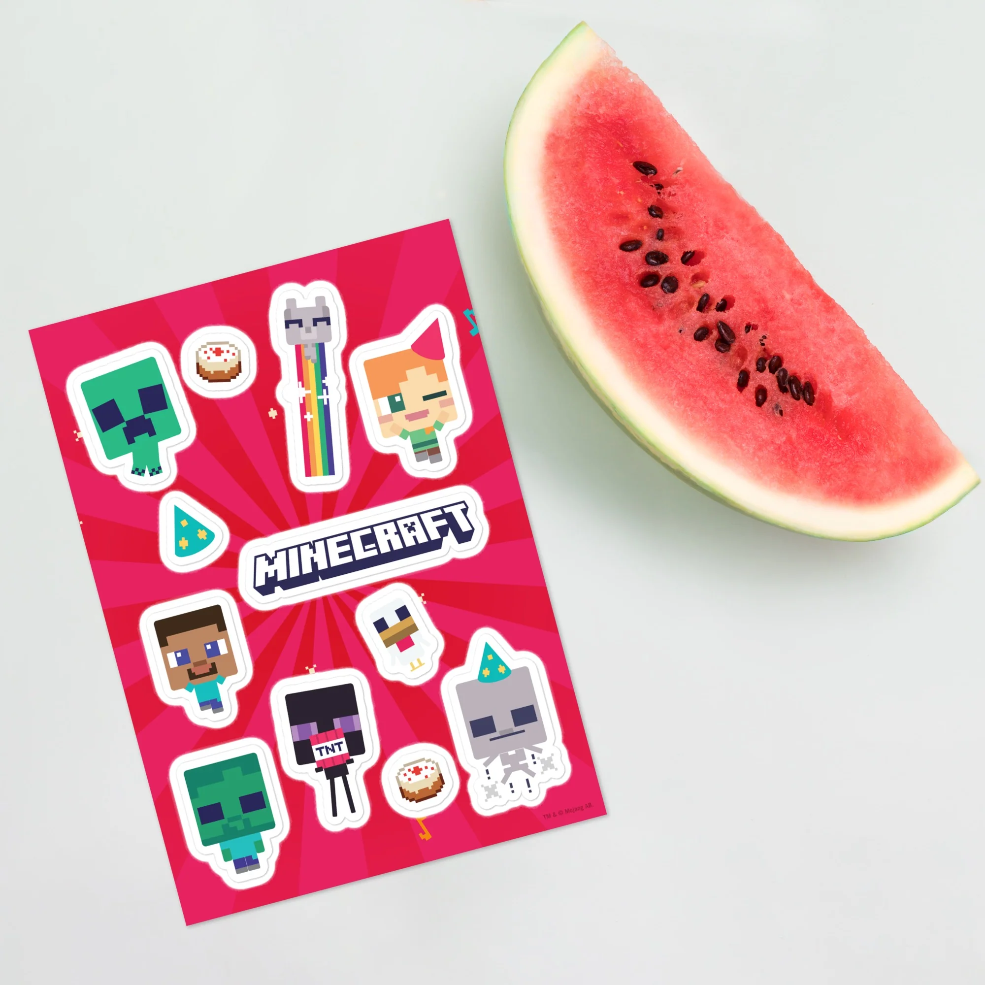 Minecraft Celebration Sticker Sheet - Image 3