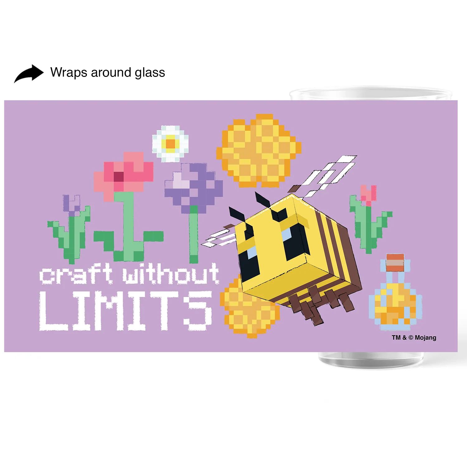 Minecraft Craft Without Limits 17 oz Pint Glass - Image 4