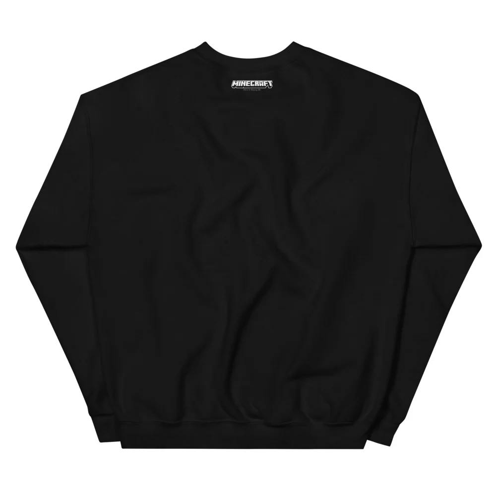 Minecraft Creeper Embroidered Adult Crewneck Sweatshirt - Image 7