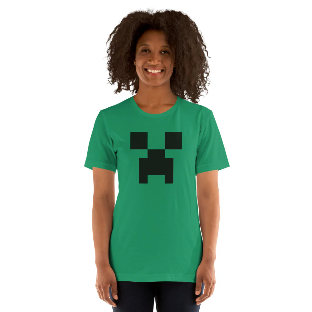 Minecraft Creeper Big Face Adult T-Shirt - Image 5