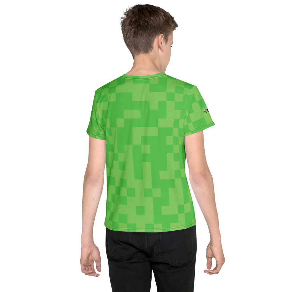 Minecraft Creeper Big Face Kids T-shirt - Image 4