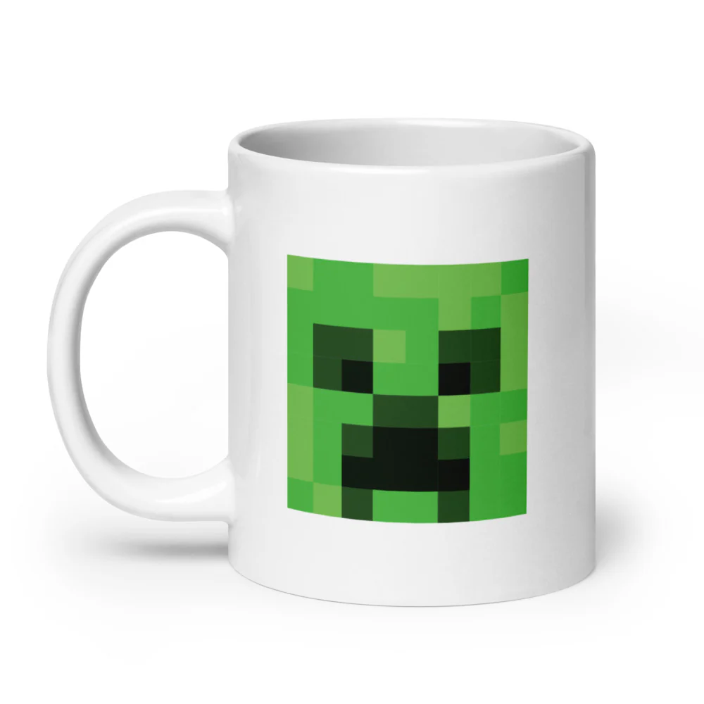 Minecraft Creeper Face White Mug - Image 18