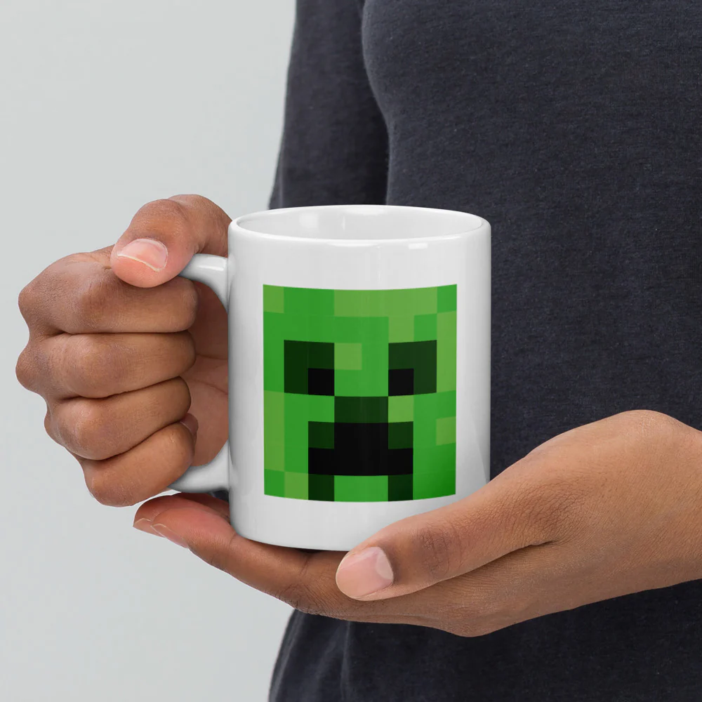Minecraft Creeper Face White Mug - Image 5