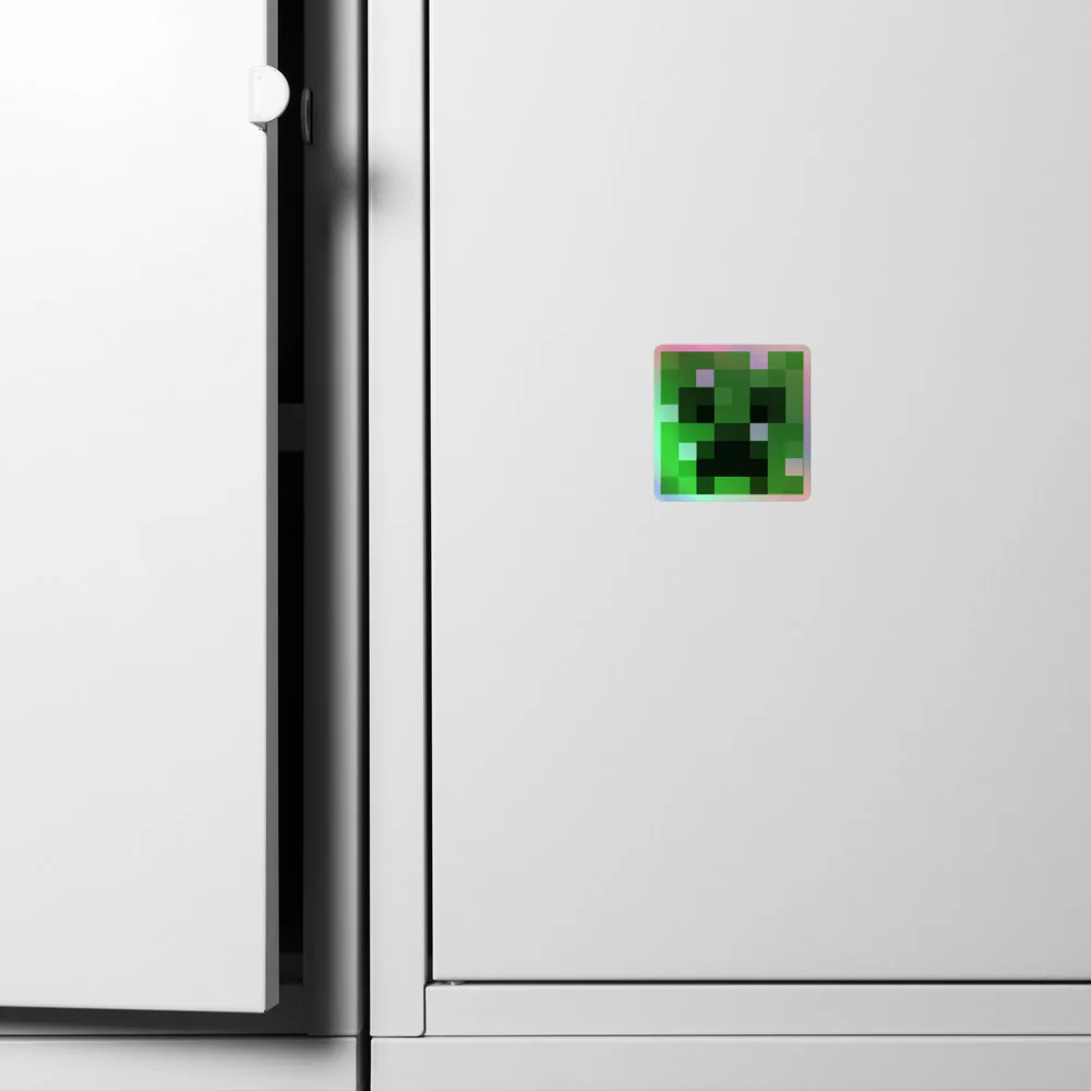 Minecraft Creeper Holographic Sticker - Image 3