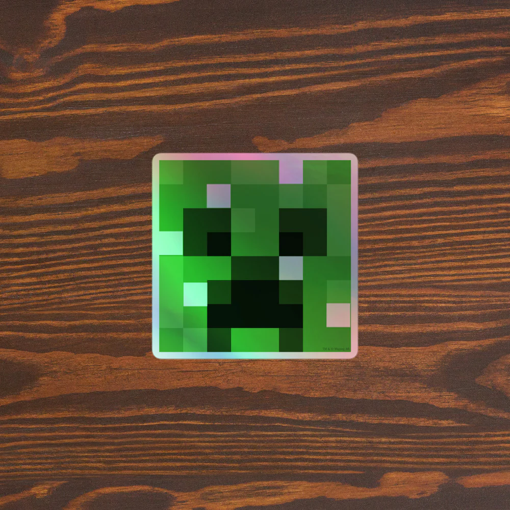 Minecraft Creeper Holographic Sticker - Image 9