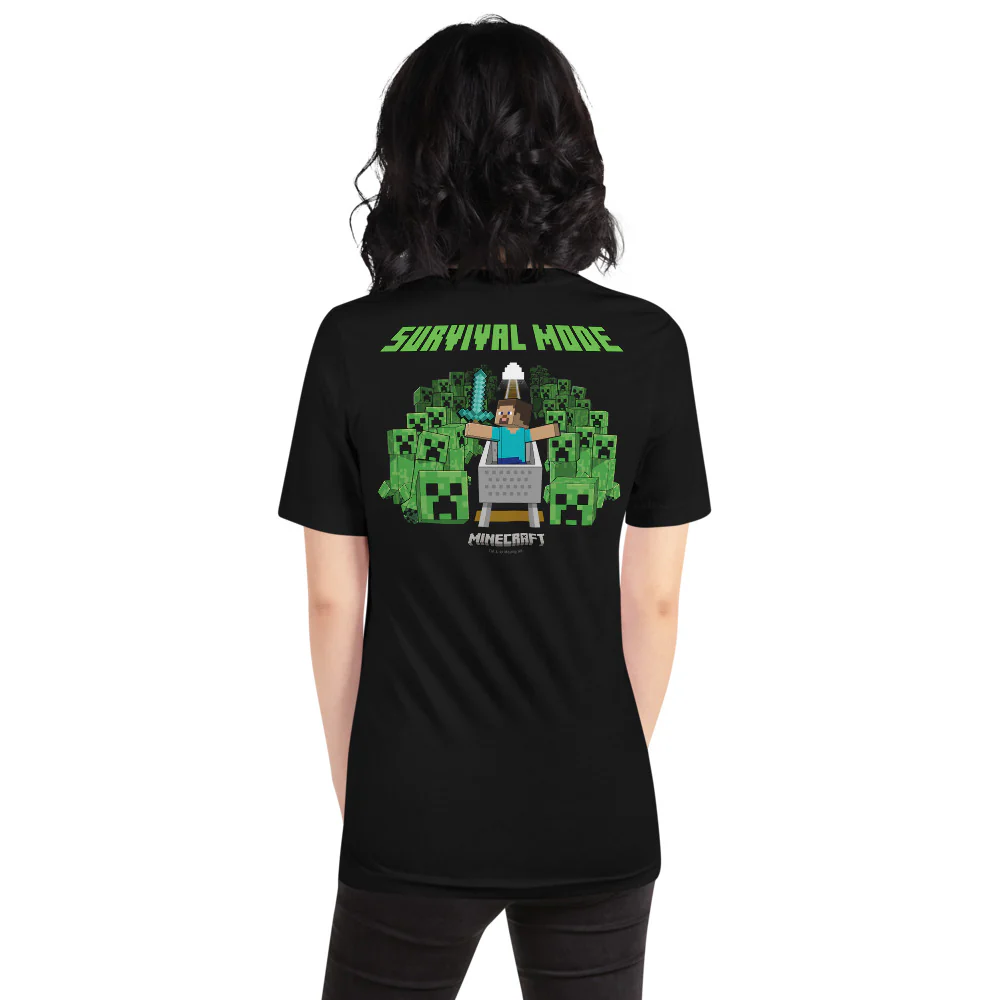 Minecraft Creeper Mines Adult T-Shirt - Image 6