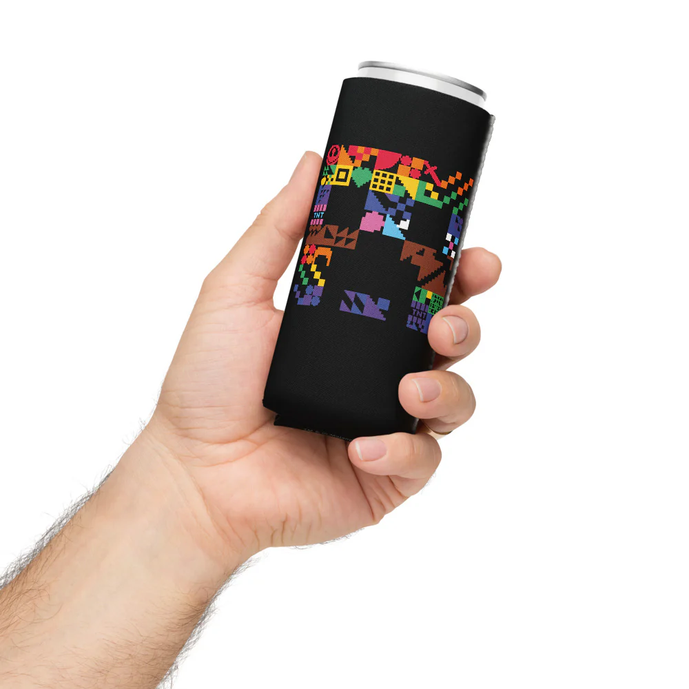 Minecraft Creeper Pride Can Cooler - Image 2