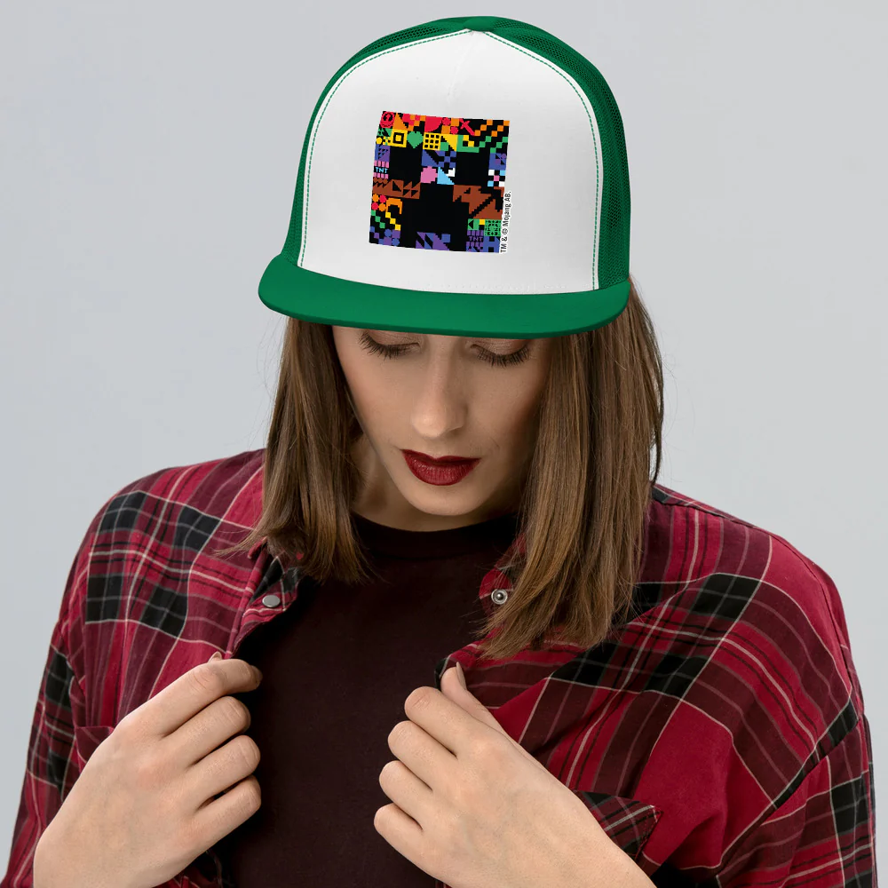 Minecraft Creeper Pride Trucker Hat - Image 13