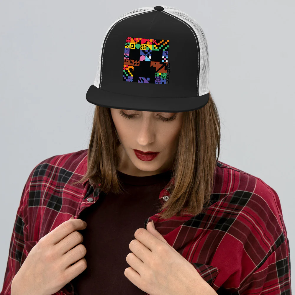 Minecraft Creeper Pride Trucker Hat - Image 2