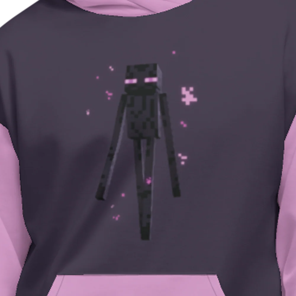 Minecraft Enderman Adult Pullover Hoodie - Image 3