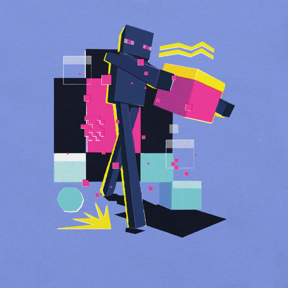 Minecraft Enderman Geo Pop Adult T-Shirt - Image 2