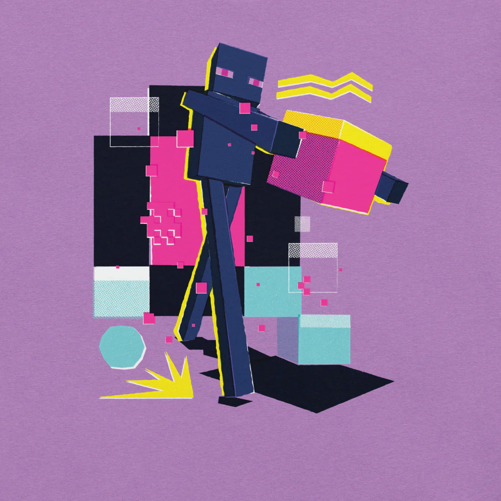 Minecraft Enderman Geo Pop Adult T-Shirt - Image 7