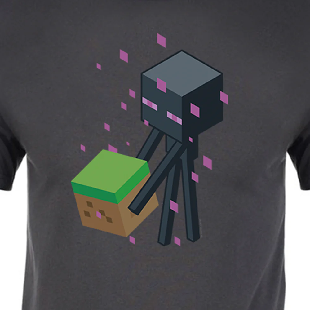 Minecraft Enderman Pyramid Adult Short Sleeve T-Shirt - Image 2
