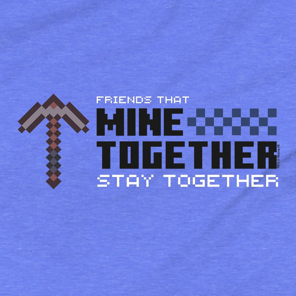 Minecraft Friends That Mine Together Stay Together Youth T-shirt - Image 2