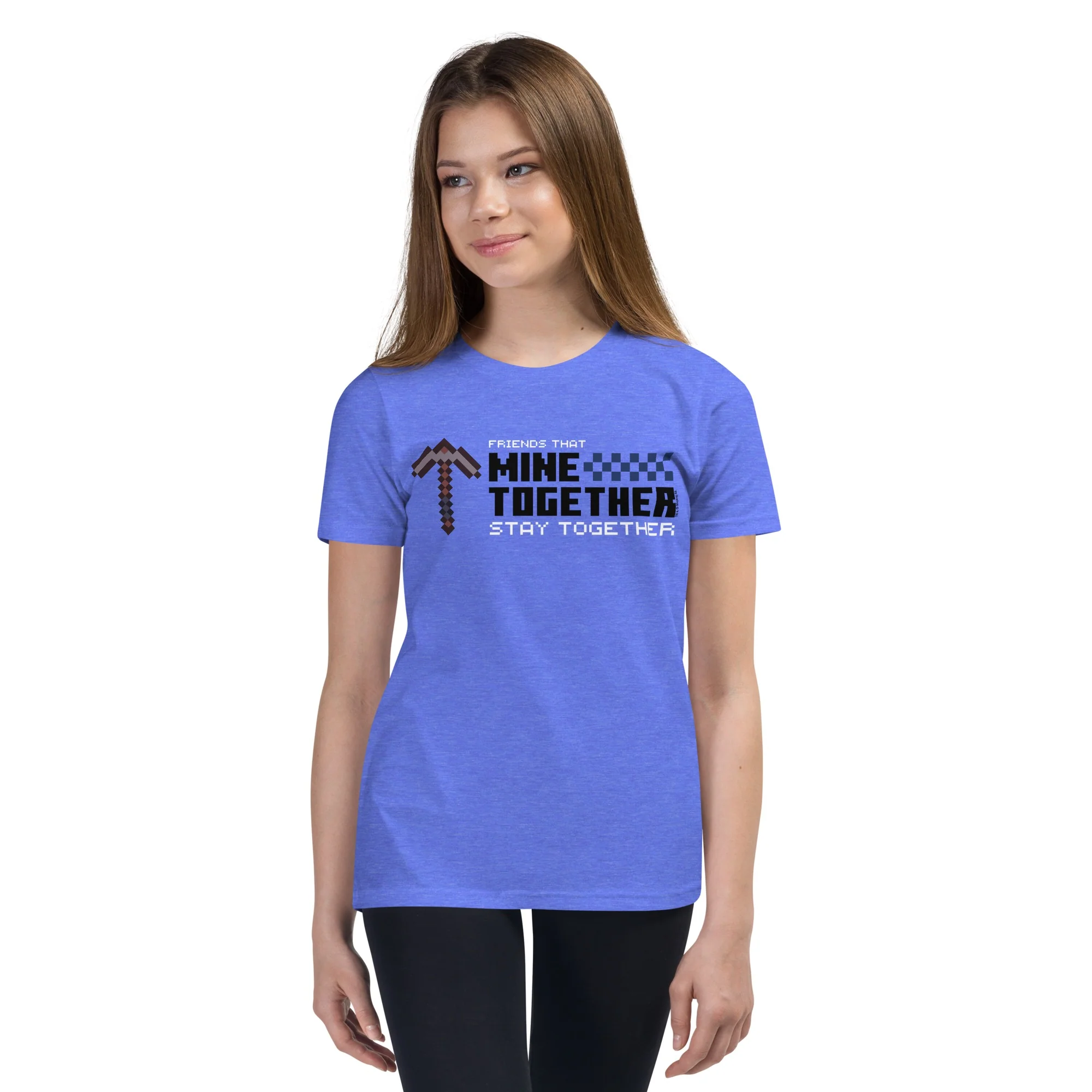 Minecraft Friends That Mine Together Stay Together Youth T-shirt - Image 3