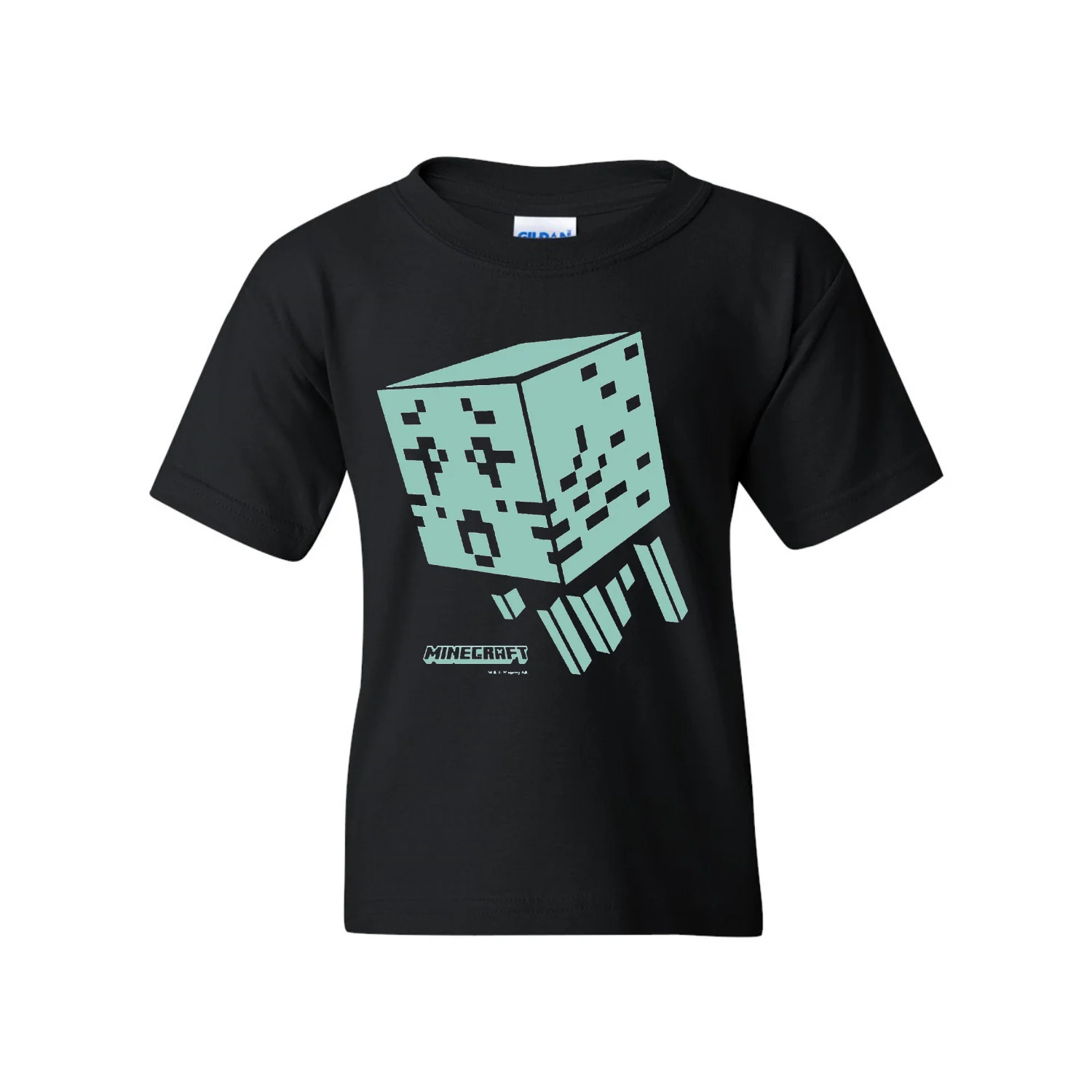 Minecraft Ghast Glow In The Dark Kids Short Sleeve T-Shirt - Image 2