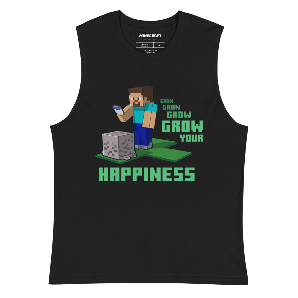 Minecraft Grow Your Happiness Adult Tank Top - Image 7