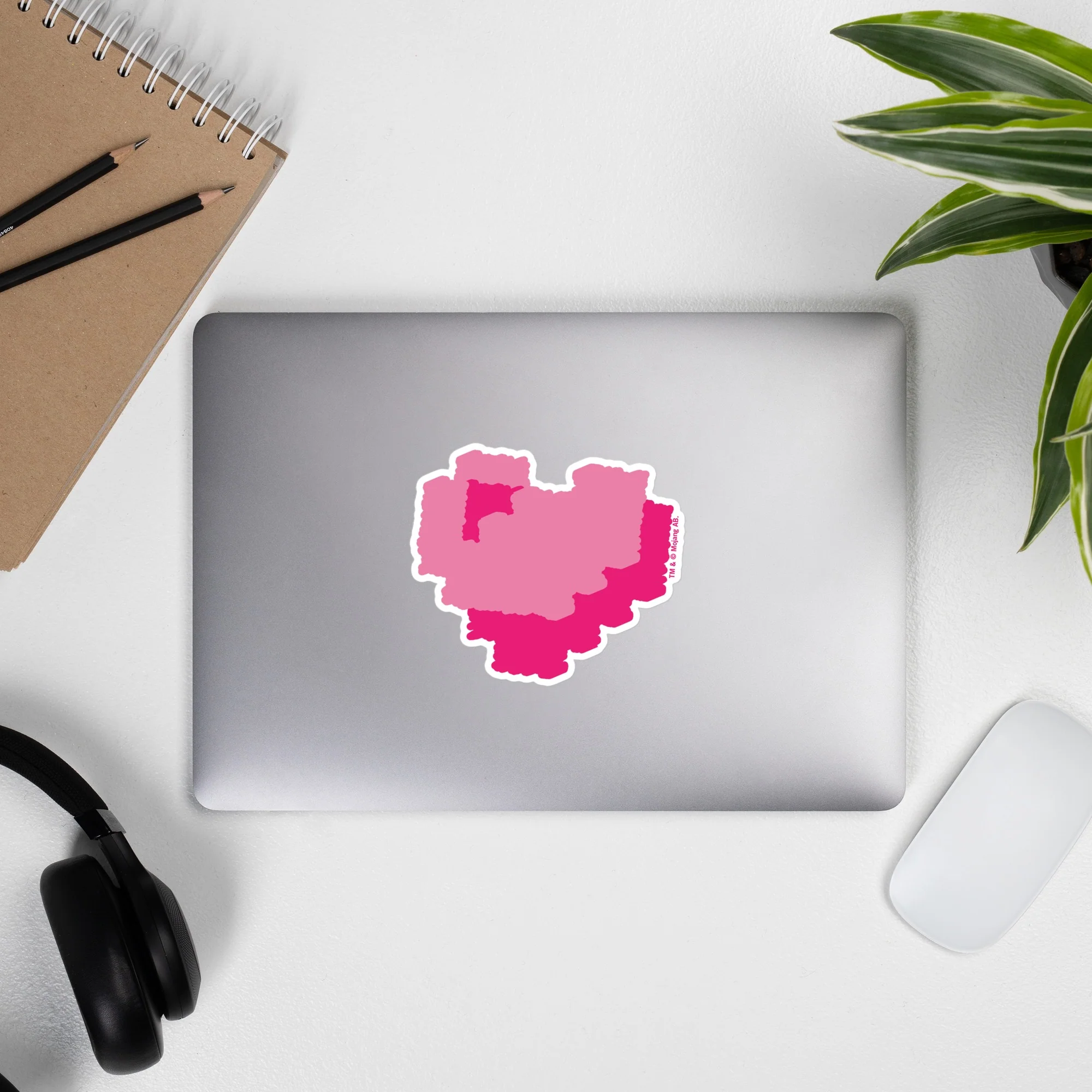 Minecraft Heart Die Cut Sticker - Image 2