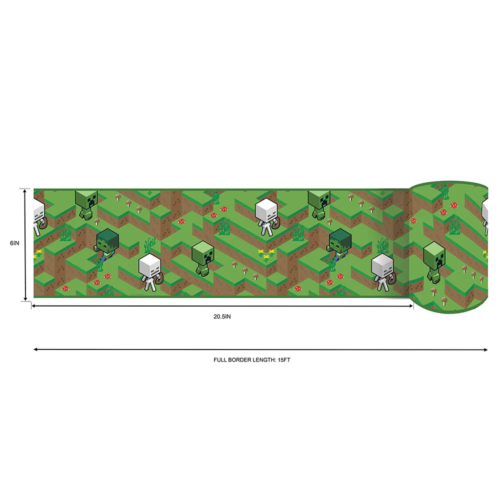 Minecraft Hillside Peel & Stick Border - Image 2