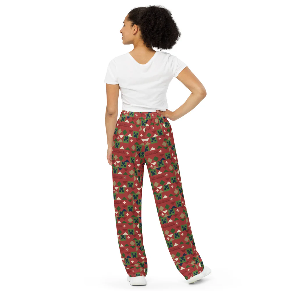 Minecraft Holiday Creeper Pattern Lounge Pant - Image 3