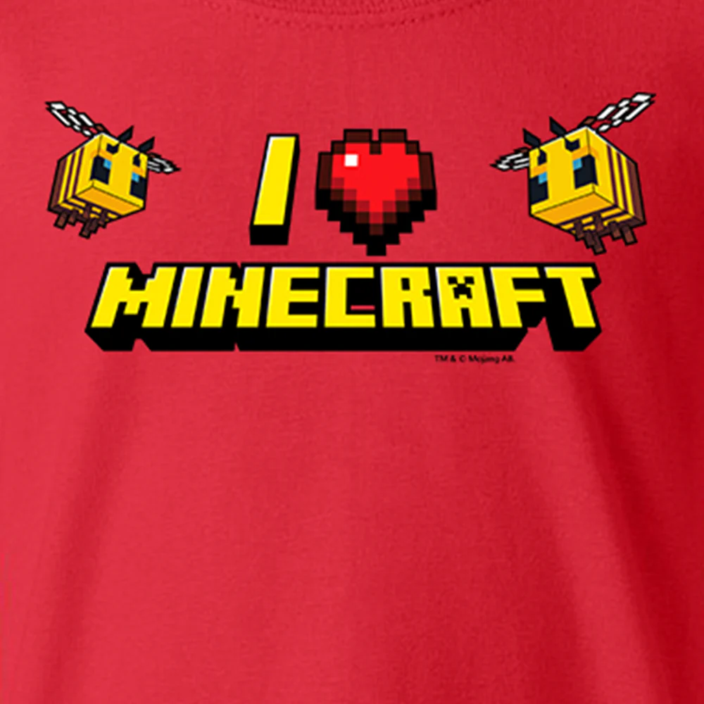 Minecraft I Heart Minecraft Kids Short Sleeve T-Shirt - Image 2