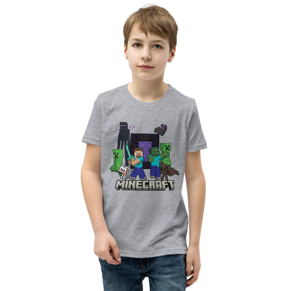 Minecraft Iconic Group Kids T-Shirt - Image 3