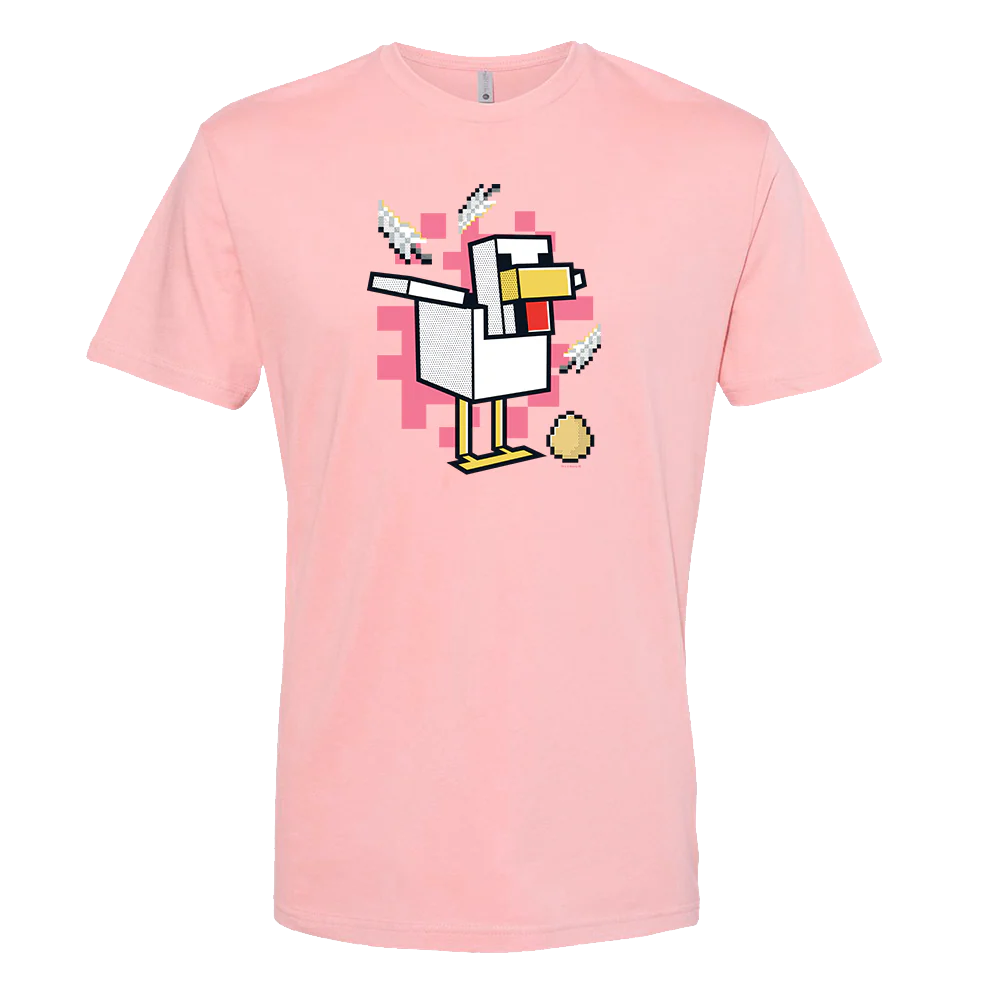 Minecraft Jolly Mobs Chicken Adult Short Sleeve T-Shirt