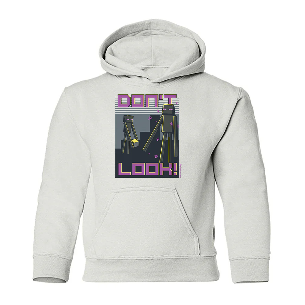 Minecraft Jolly Mobs Enderman Don't Look Kids Pullover Hoodie - Image 2