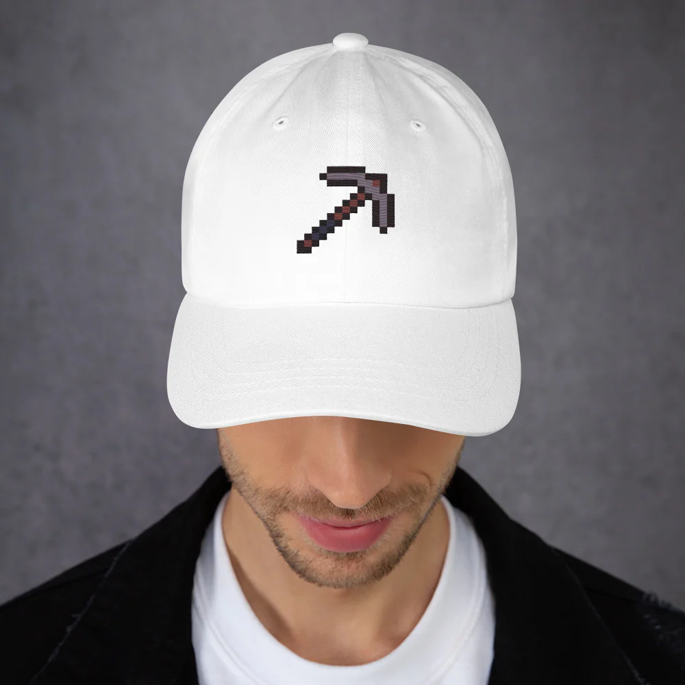 Minecraft Netherite Pickaxe Embroidered Classic Dad Hat - Image 14
