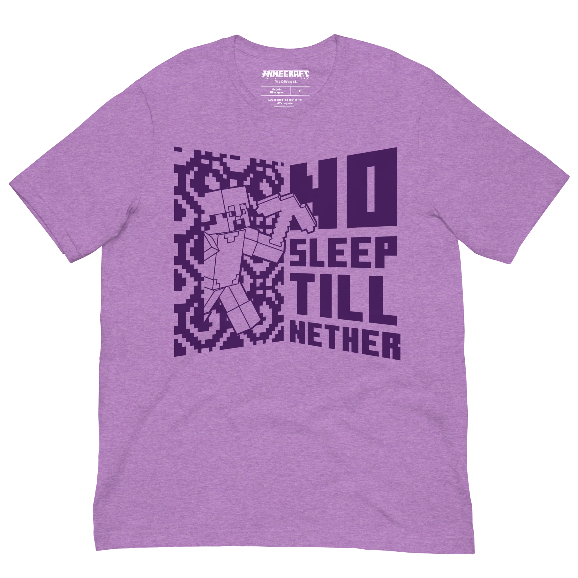 Minecraft No Sleep Till Nether Adult T-Shirt