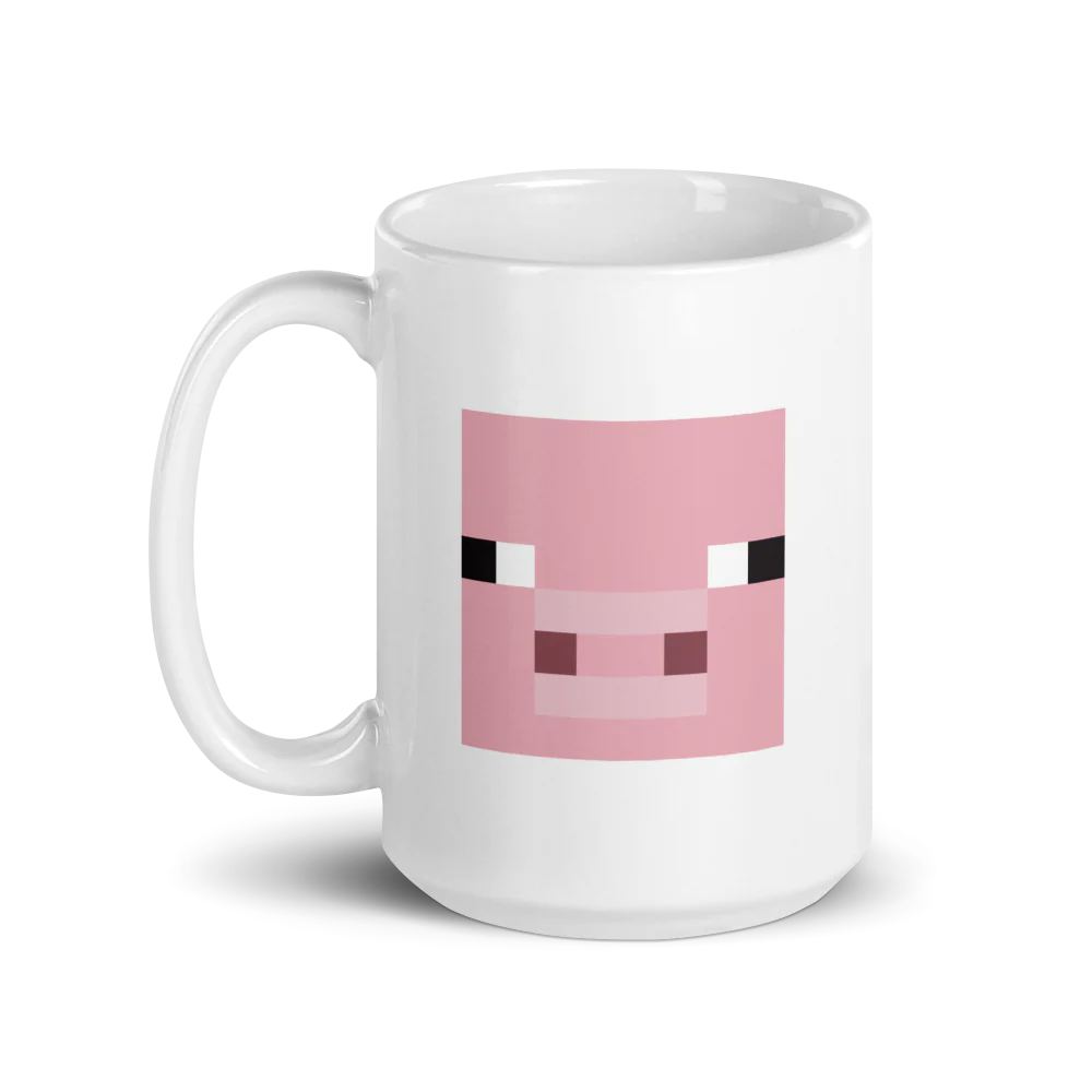 Minecraft Pig White Mug - Image 3