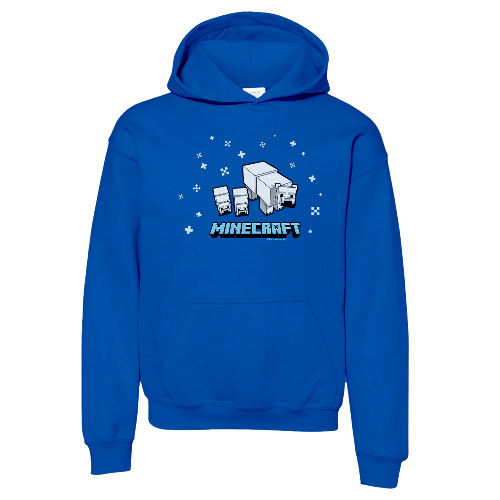 Minecraft Polar Bear Kids Pullover Hoodie - Image 3
