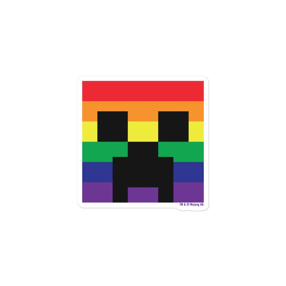 Minecraft Rainbow Creeper Die Cut Sticker - Image 3