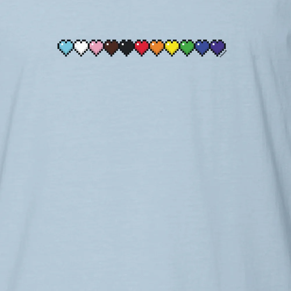 Minecraft Rainbow Life Bar Adult Short Sleeve T-Shirt - Image 2