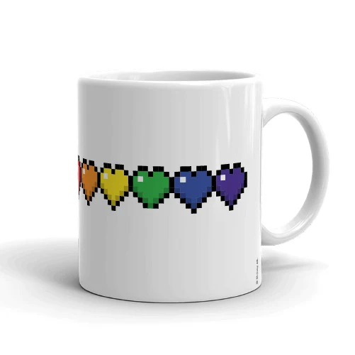 Minecraft Rainbow Life Bar White Mug - Image 3