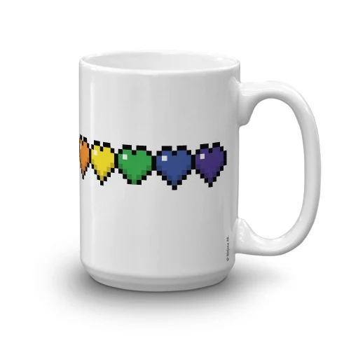 Minecraft Rainbow Life Bar White Mug - Image 6