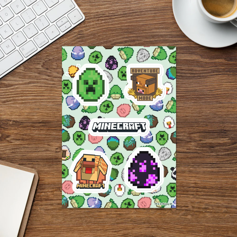 Minecraft Spring Egg Hunt Sticker Sheet