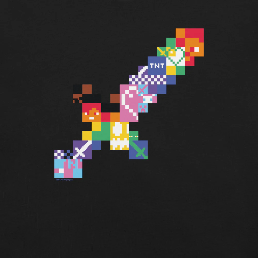 Minecraft Sword Pride Adult T-Shirt - Image 2