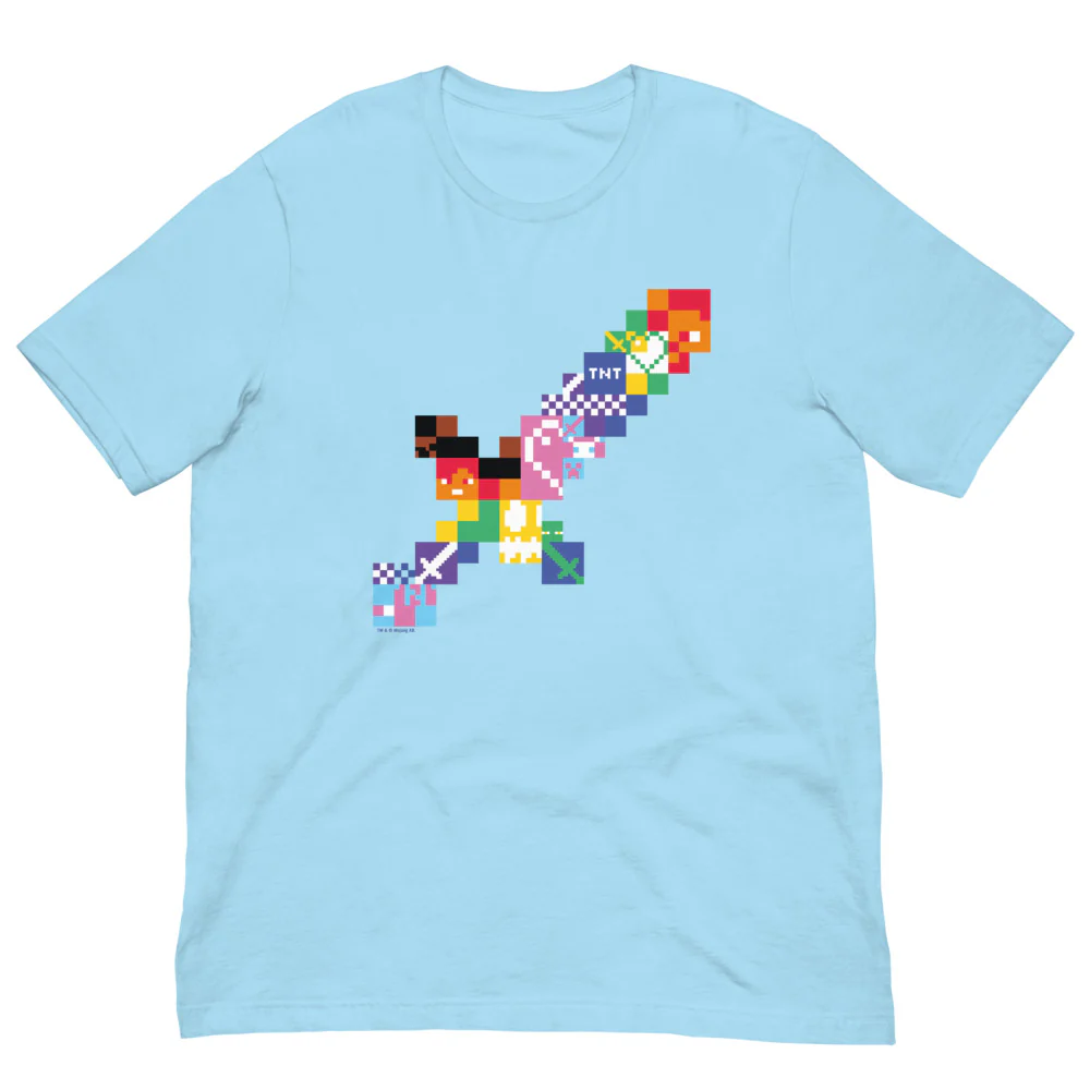 Minecraft Sword Pride Adult T-Shirt - Image 5