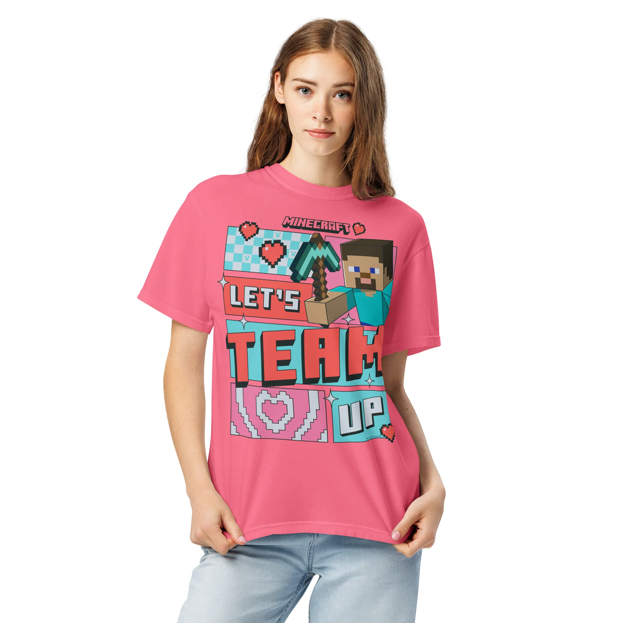 Minecraft T-Shirt Let's Team Up Comfort Colors - Image 2