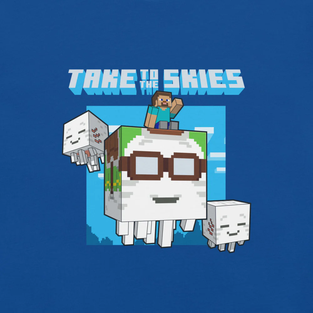 Minecraft Take the Skies Ghast Adult T-Shirt - Image 2
